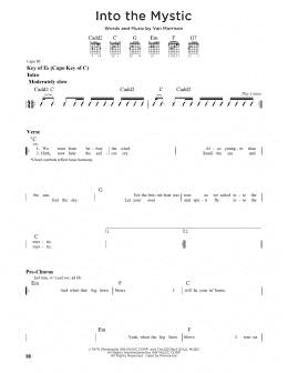 page one of Into The Mystic (Guitar Lead Sheet)