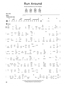 page one of Run Around (Guitar Lead Sheet)