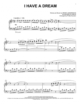 page one of I Have A Dream (arr. Phillip Keveren) (Piano Solo)