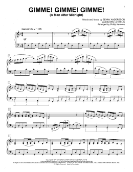 page one of Gimme! Gimme! Gimme! (A Man After Midnight) (arr. Phillip Keveren) (Piano Solo)