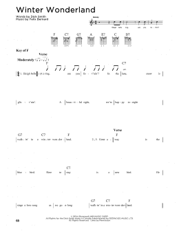 page one of Winter Wonderland (Guitar Lead Sheet)
