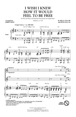 page one of I Wish I Knew How It Would Feel To Be Free (SSA Choir)