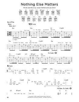 page one of Nothing Else Matters (Guitar Lead Sheet)
