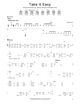 page one of Take It Easy (Guitar Lead Sheet)