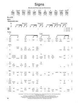 page one of Signs (Guitar Lead Sheet)