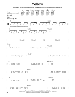 page one of Yellow (Guitar Lead Sheet)
