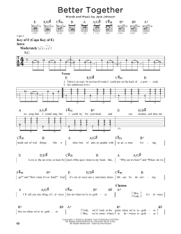 page one of Better Together (Guitar Lead Sheet)