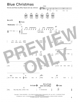 page one of Blue Christmas (Guitar Lead Sheet)