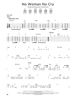 page one of No Woman No Cry (Guitar Lead Sheet)