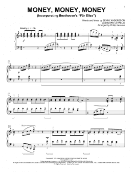 page one of Money, Money, Money (arr. Phillip Keveren) (Piano Solo)
