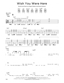 page one of Wish You Were Here (Guitar Lead Sheet)