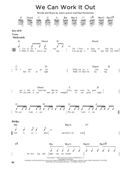 page one of We Can Work It Out (Guitar Lead Sheet)