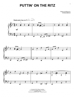 page one of Puttin' On The Ritz (Easy Piano)