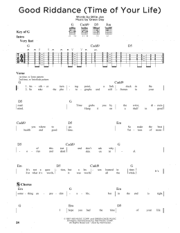 page one of Good Riddance (Time Of Your Life) (Guitar Lead Sheet)