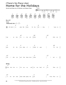 page one of (There's No Place Like) Home For The Holidays (Guitar Lead Sheet)