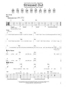 page one of Stressed Out (Guitar Lead Sheet)