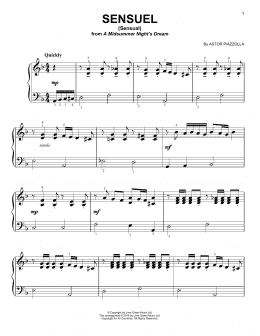 page one of Sensuel (Easy Piano)