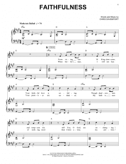 page one of Faithfulness (Piano & Vocal)