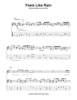 page one of Feels Like Rain (Guitar Tab (Single Guitar))