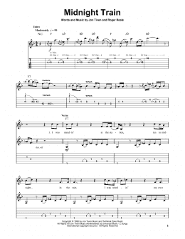 page one of Midnight Train (Guitar Tab (Single Guitar))