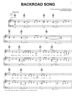 page one of Backroad Song (Piano, Vocal & Guitar Chords (Right-Hand Melody))