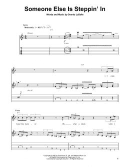page one of Someone Else Is Steppin' In (Guitar Tab (Single Guitar))