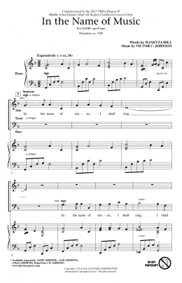 page one of In The Name Of Music (SATB Choir)