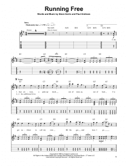 page one of Running Free (Guitar Tab (Single Guitar))