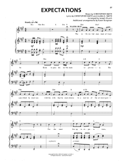 page one of Expectations (Piano & Vocal)
