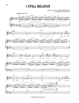 page one of I Still Believe (Piano & Vocal)