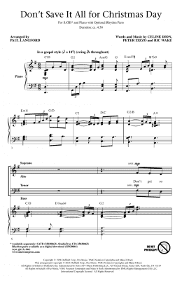 page one of Don't Save It All For Christmas Day (SATB Choir)