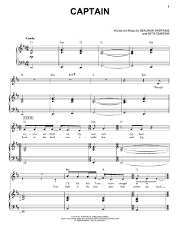 page one of Captain (Piano & Vocal)