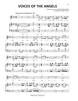 page one of Voices Of The Angels (Piano & Vocal)