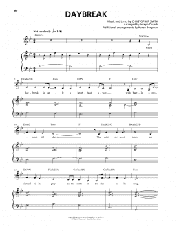 page one of Daybreak (Piano & Vocal)