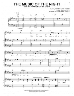 page one of The Music Of The Night (from The Phantom Of The Opera) (Piano & Vocal)