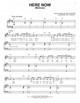 page one of Here Now (Madness) (Piano & Vocal)