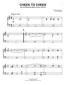 page one of Cheek To Cheek (Easy Piano)