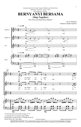 page one of Bernyanyi Bersama (SSA Choir)