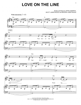 page one of Love On The Line (Piano & Vocal)