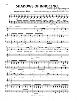 page one of Shadows Of Innocence (Piano & Vocal)