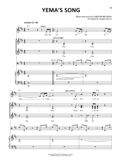 page one of Yema's Song (Piano & Vocal)