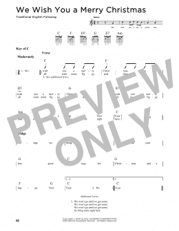 page one of We Wish You A Merry Christmas (Guitar Lead Sheet)