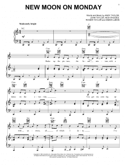 page one of New Moon On Monday (Piano, Vocal & Guitar Chords (Right-Hand Melody))
