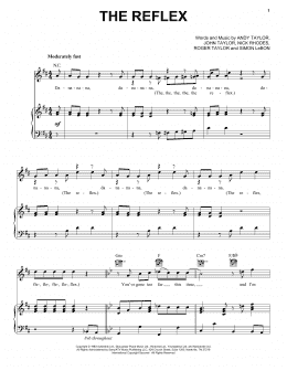 page one of The Reflex (Piano, Vocal & Guitar Chords (Right-Hand Melody))