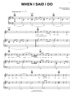 page one of When I Said I Do (Piano, Vocal & Guitar Chords (Right-Hand Melody))