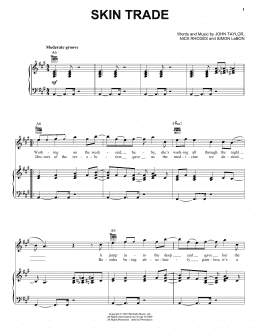 page one of Skin Trade (Piano, Vocal & Guitar Chords (Right-Hand Melody))
