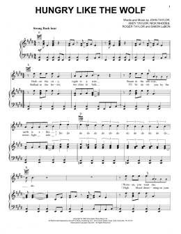 page one of Hungry Like The Wolf (Piano, Vocal & Guitar Chords (Right-Hand Melody))