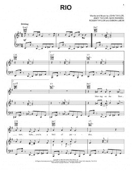 page one of Rio (Piano, Vocal & Guitar Chords (Right-Hand Melody))