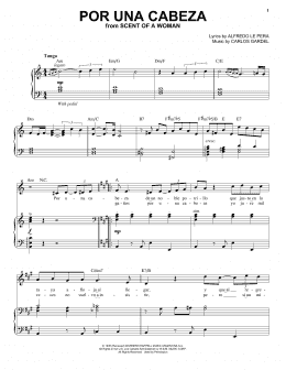 page one of Por Una Cabeza (Piano & Vocal)
