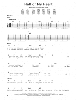 page one of Half Of My Heart (feat. Taylor Swift) (Guitar Lead Sheet)